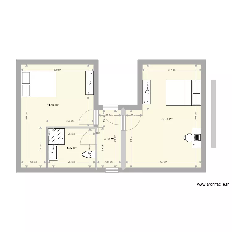 Grenier maison lanvollon. Plan de 