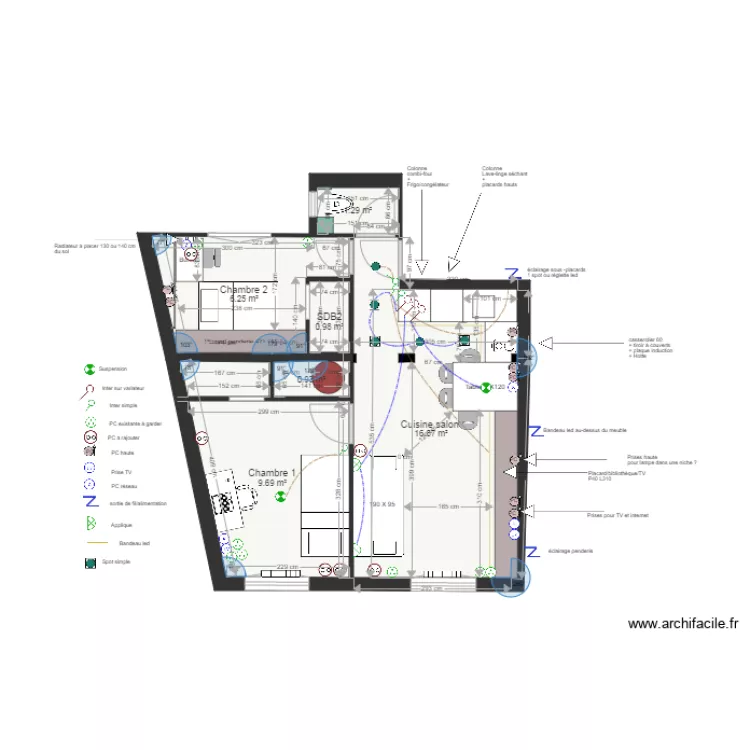 Plan &eacute;lectrique. Plan de 