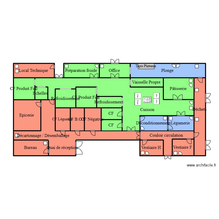 CRIP . Plan de 27 pièces et 88 m2