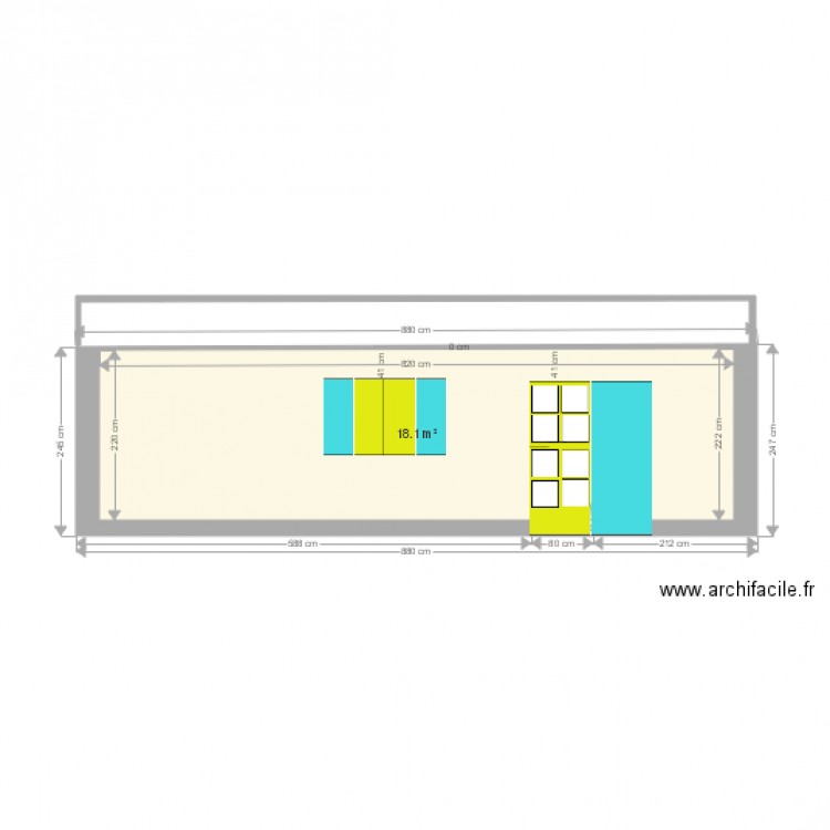 facade studio 1. Plan de 0 pièce et 0 m2