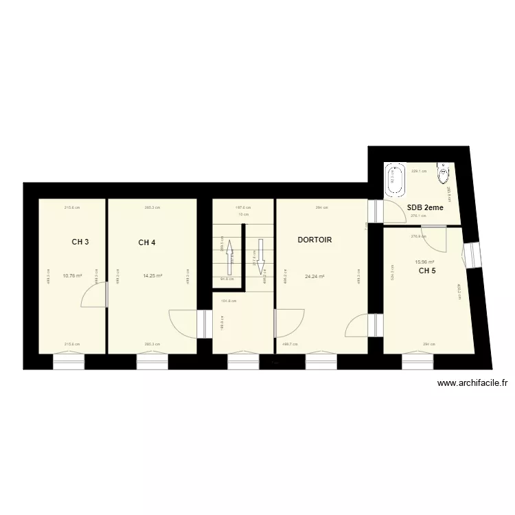 2EME ETAGE MALLEVAL EXISTANT. Plan de 