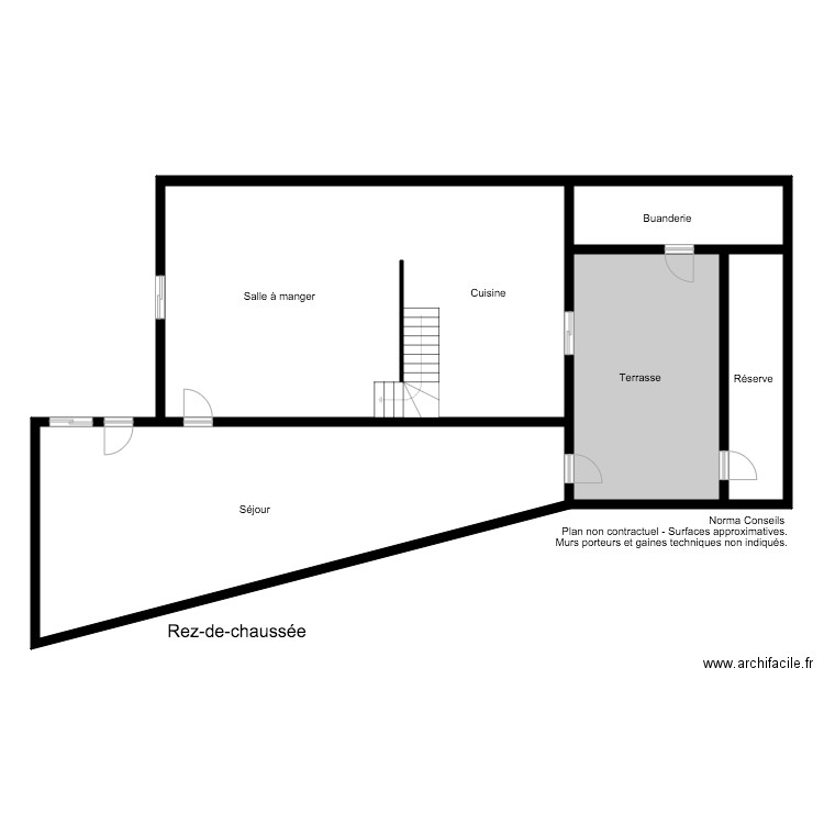 Plan Marteau Cluzet rdc. Plan de 0 pièce et 0 m2