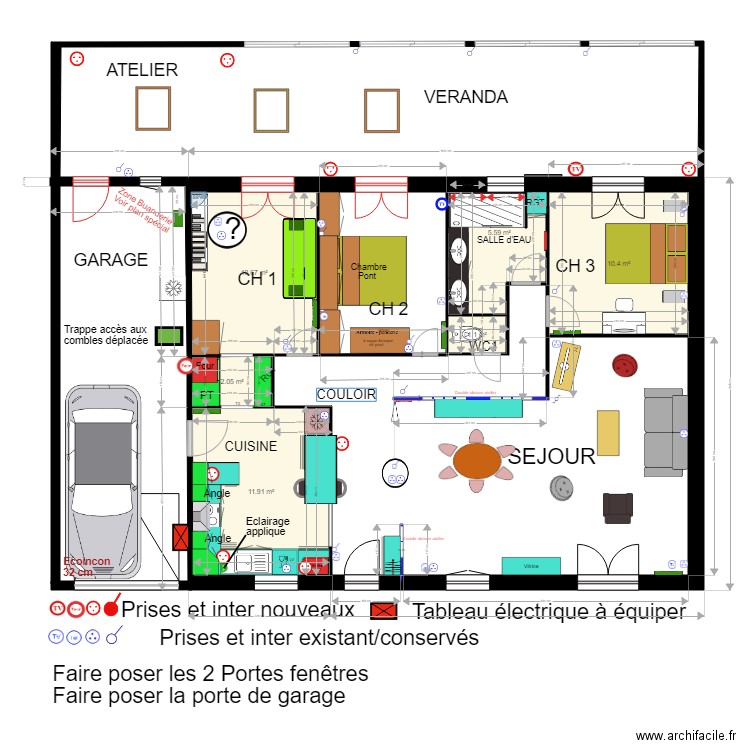 NIEUL RC Electricité Après travaux version4. Plan de 0 pièce et 0 m2