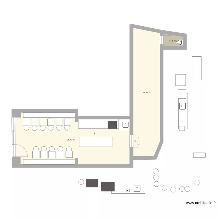 46 Daubenton 75005 Option salle 22pax 20181109. Plan de 46 Daubenton 75005 Option salle 22pax 20181109. Plan de