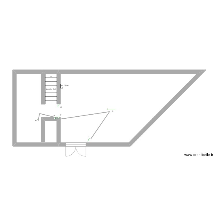 anto cave. Plan de 1 pièce et 47 m2