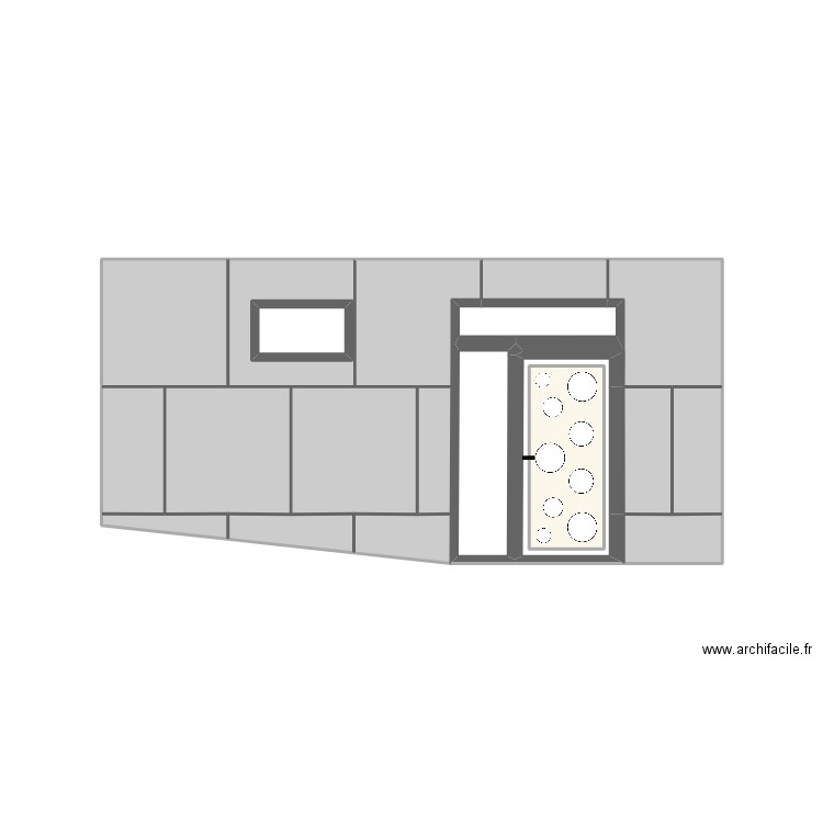 Façade porte entrée 3. Plan de 17 pièces et 18 m2