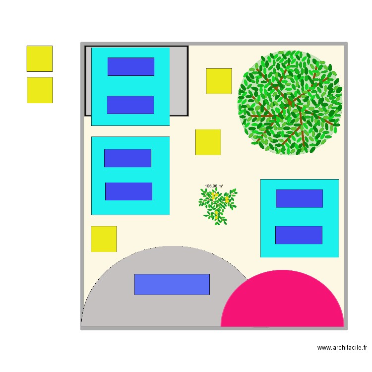 Aménagement jardin_Anniversaire Thibaut . Plan de 1 pièce et 107 m2