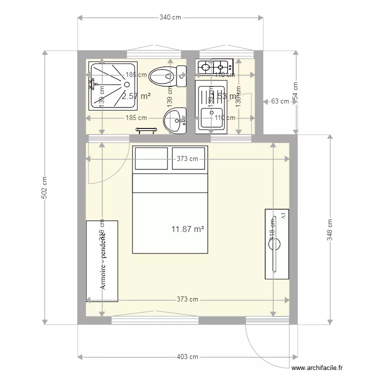 Studio. Plan de Studio. Plan de