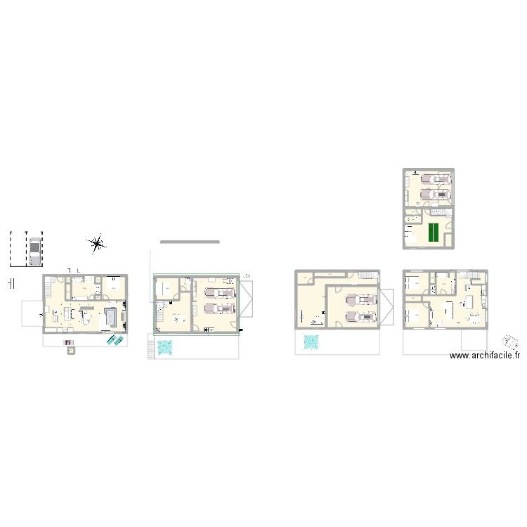 Chalet rez de chaussée. Plan de 0 pièce et 0 m2