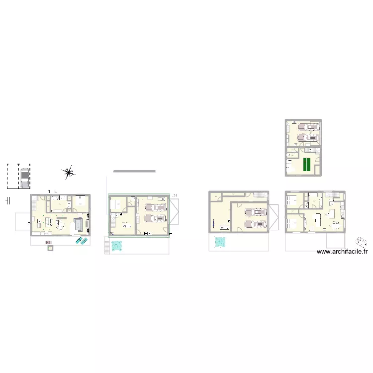 Chalet rez de chauss&eacute;e. Plan de 