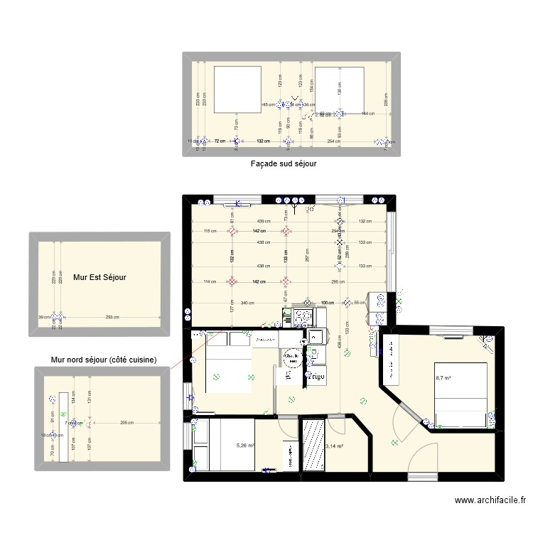 La Citrière plan éléc. Plan de 7 pièces et 94 m2