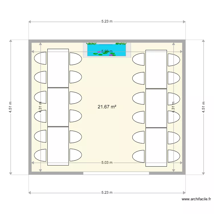 NOUVELLE SALLE. Plan de 