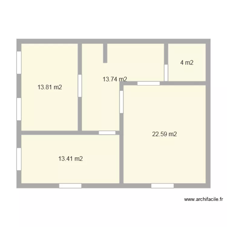 1 &eacute;tage maison 80 m2 a. Plan de 