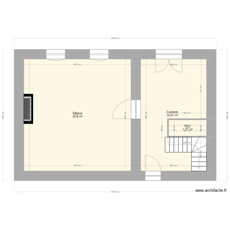 Verrieres RDC. Plan de 