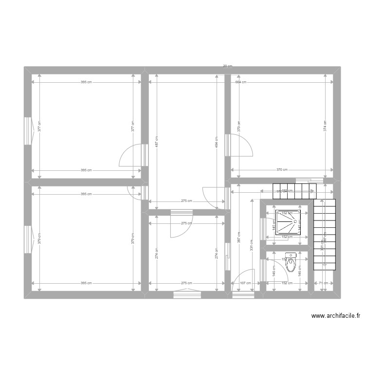 SFISFA/2. Plan de 7 pièces et 77 m2