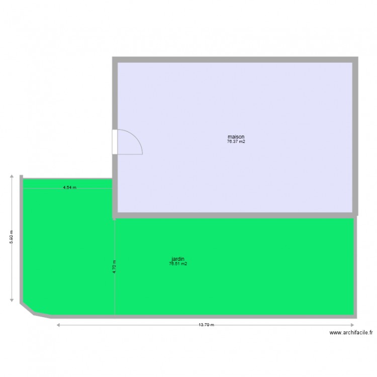 vue dessus futur mur cloture cadieu. Plan de 0 pièce et 0 m2