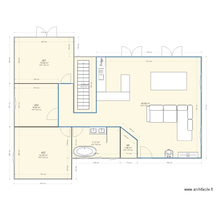 Plan interieur Maison VERIN yoh sans escalier. Plan de 0 pièce et 0 m2