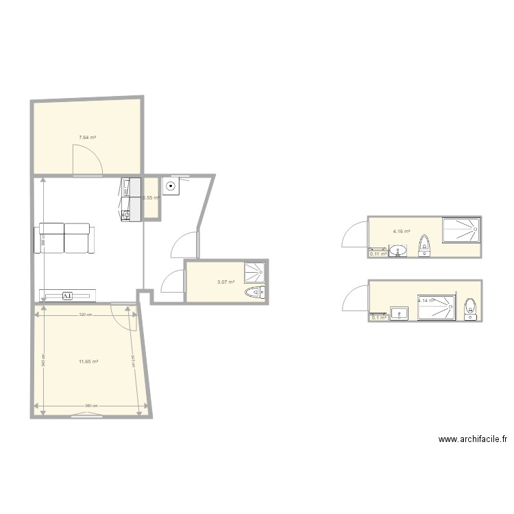 appart Clermont plan vierge. Plan de 0 pièce et 0 m2