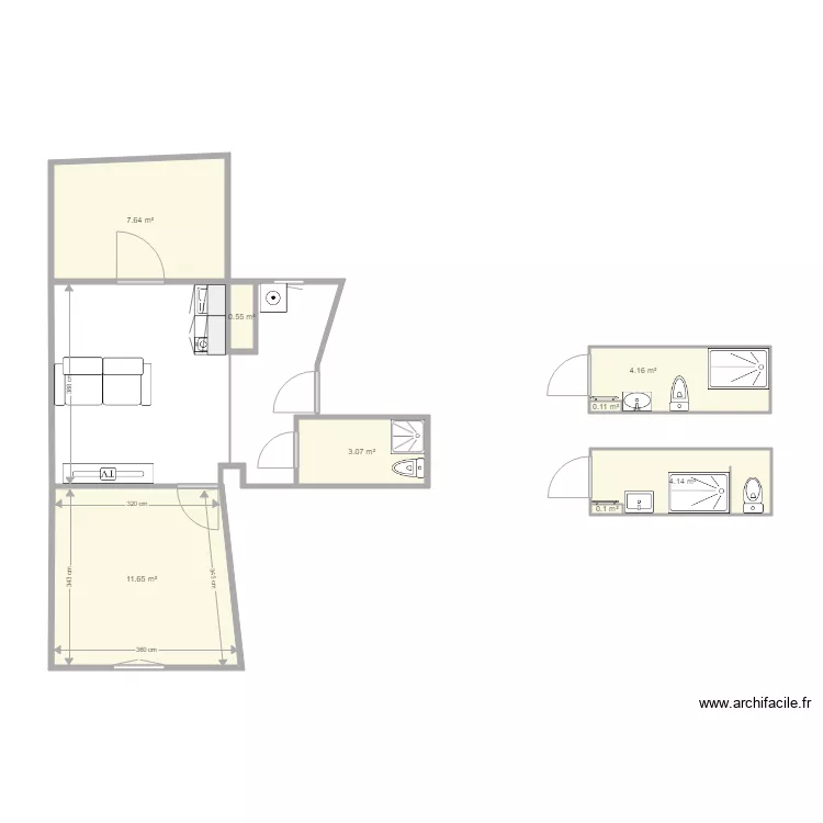 appart Clermont plan vierge. Plan de 