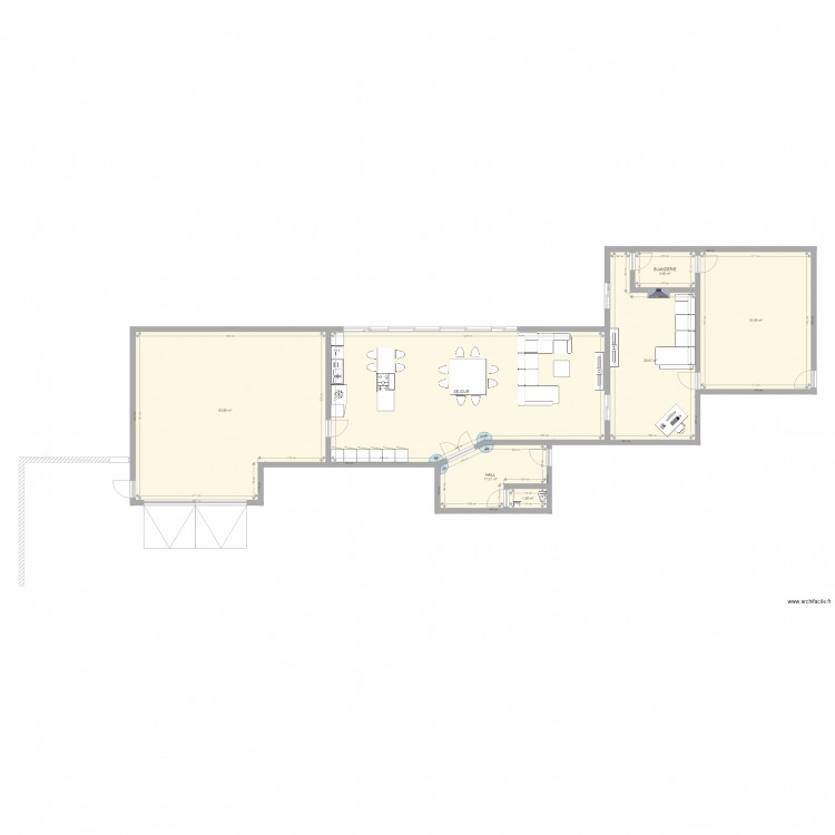 maison moderne rez. Plan de 0 pièce et 0 m2