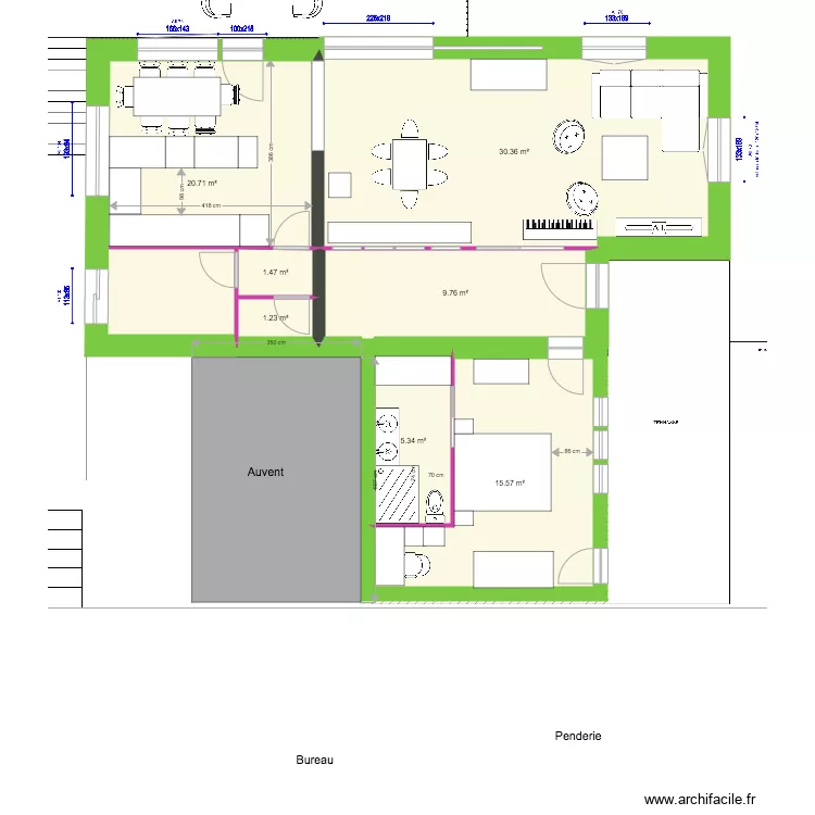 Permis de construire. Plan de 