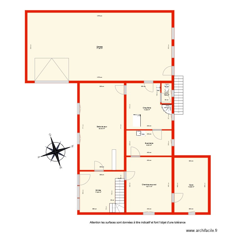 BI 3198 RDC côté. Plan de 0 pièce et 0 m2