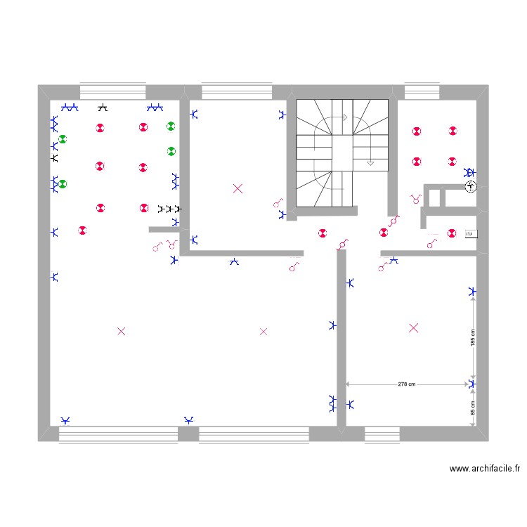 Théodore 1er étage électricité. Plan de 0 pièce et 0 m2