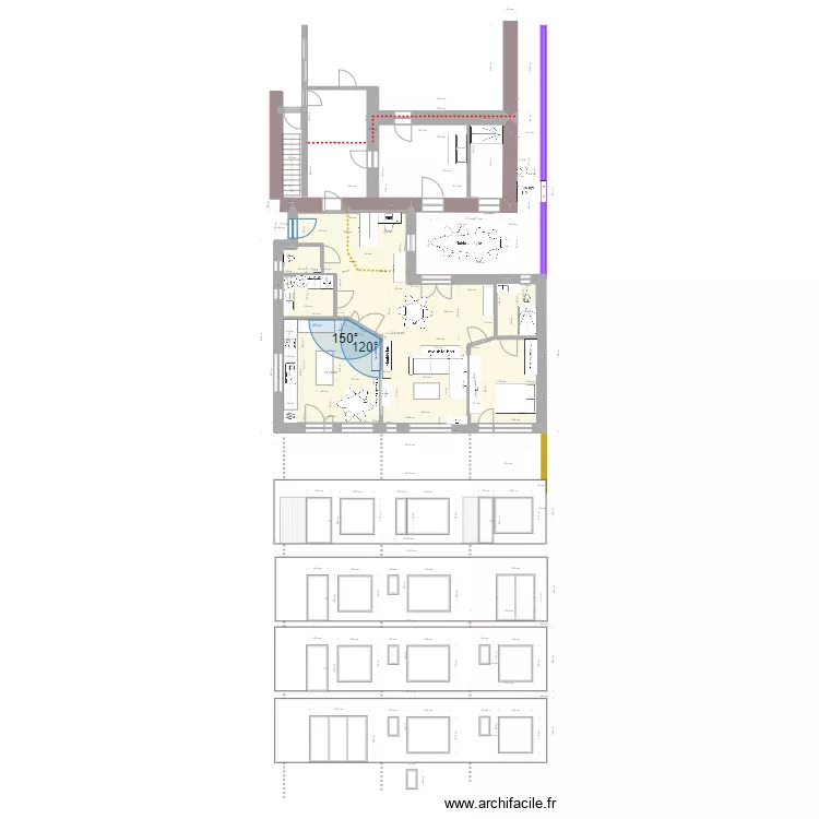 BSC plain pied 2ch projet. Plan de BSC plain pied 2ch projet. Plan de