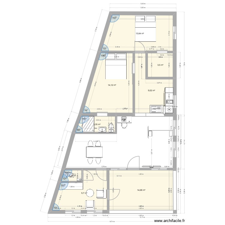 SAINA 1. Plan de 0 pièce et 0 m2