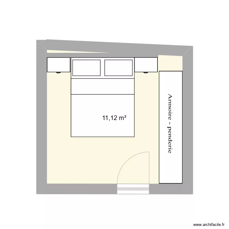 Plan Chambre 2 V2. Plan de 