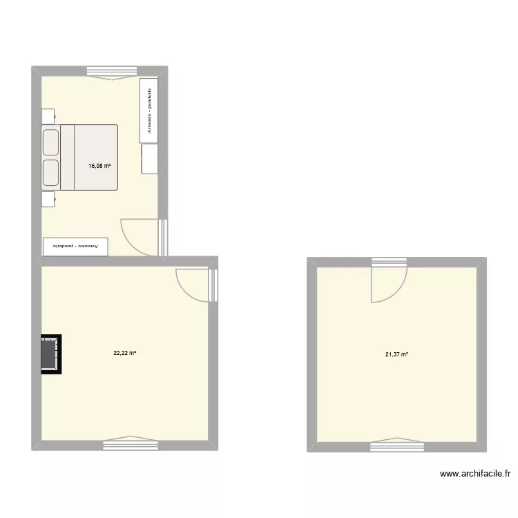 Maison. Plan de 3 et 60 m² Maison. Plan de 3 et 60 m²