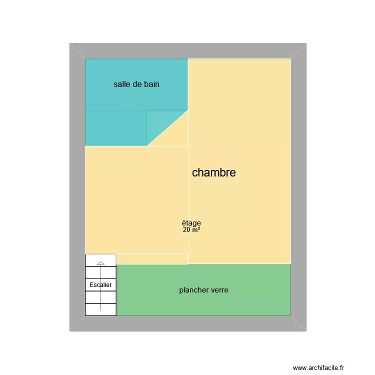 surface sol. Plan de 1  et 20 m²