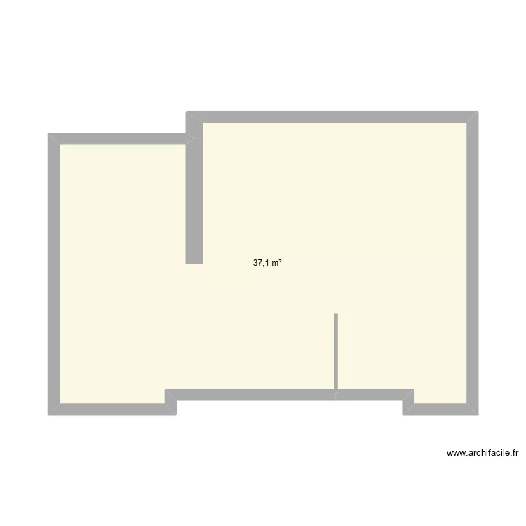 Grau. Plan de 1  et 37 m²