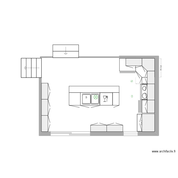 Cuisine. Plan de 0 pièce et 0 m2
