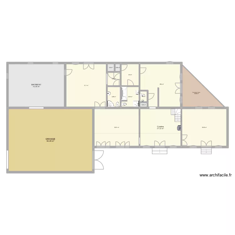 HARY projet&eacute;s 2. Plan de 16 pièces et 325 m²
