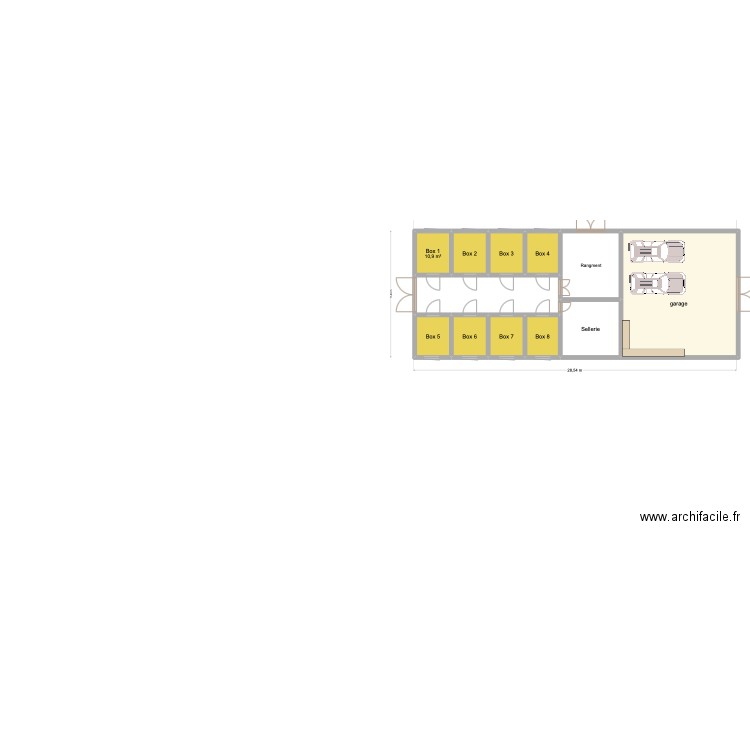 grange. Plan de 13 pièces et 599 m2