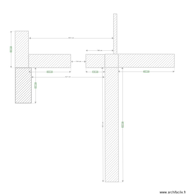 Passage eaux usées sous-sol cave. Plan de 0 pièce et 0 m2