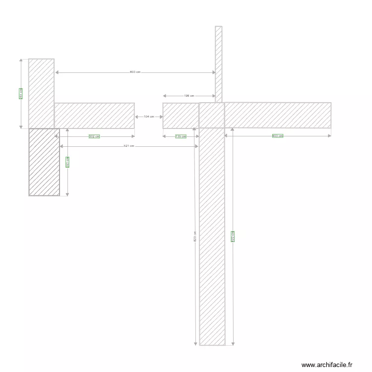 Passage eaux us&eacute;es sous-sol cave. Plan de 