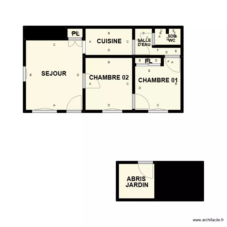 PLAN MAISON GAUCHE PLB. Plan de 