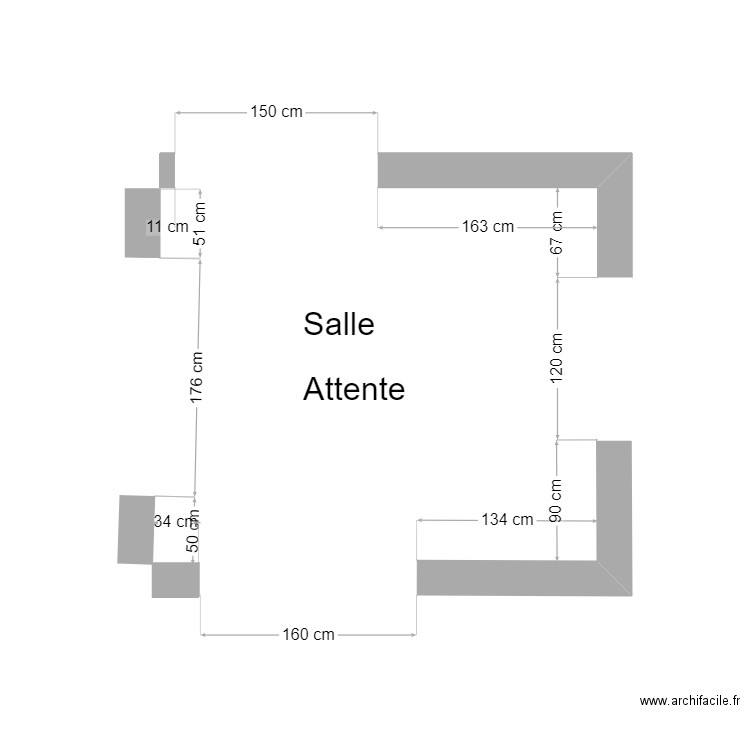 Plan Interior's Salle Attente. Plan de 0 pièce et 0 m2