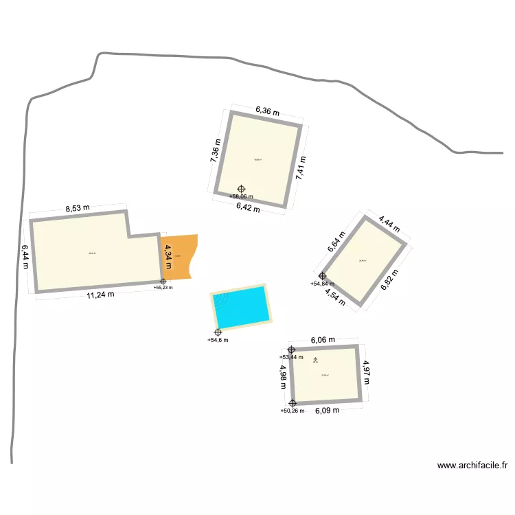 plan de masse 4. Plan de 4 et 151 m² plan de masse 4. Plan de 4 et 151 m²