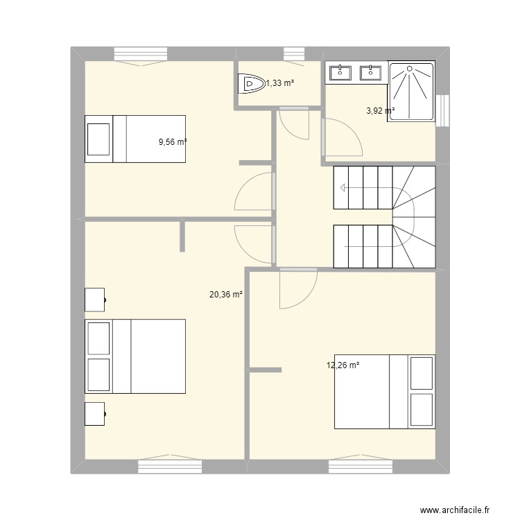 Maison étage. Plan de 0 pièce et 0 m2