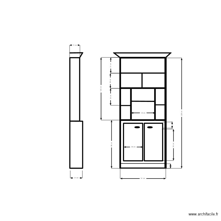 entree. Plan de 13 pièces et 3 m2