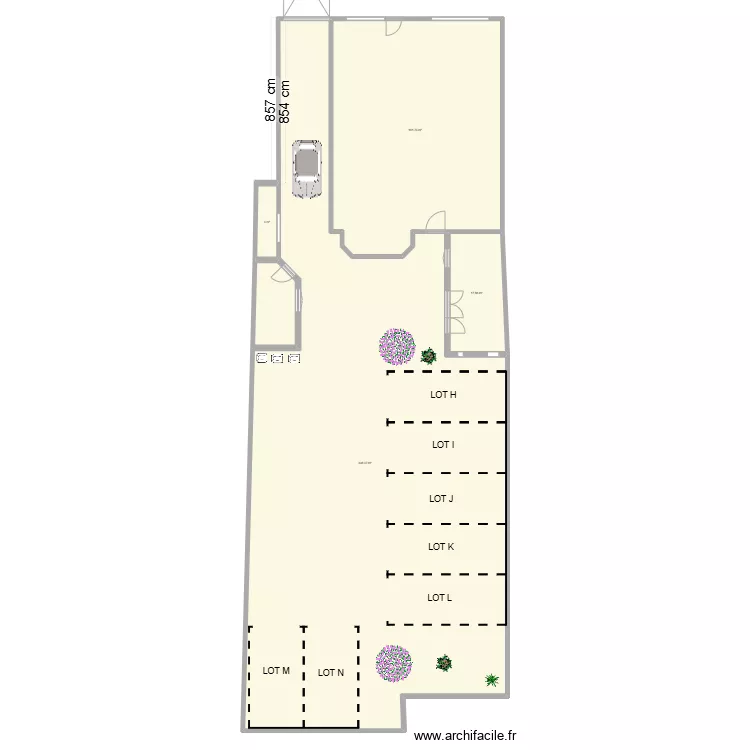 PARKING LOTS 9 &agrave; 15. Plan de 