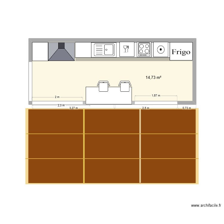 Churrasqueira 2. Plan de 1 pièce et 15 m2