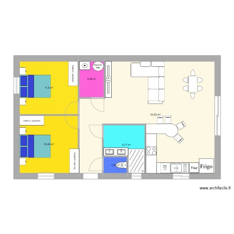 maison ludo precis. Plan de 6 pièces et 79 m2