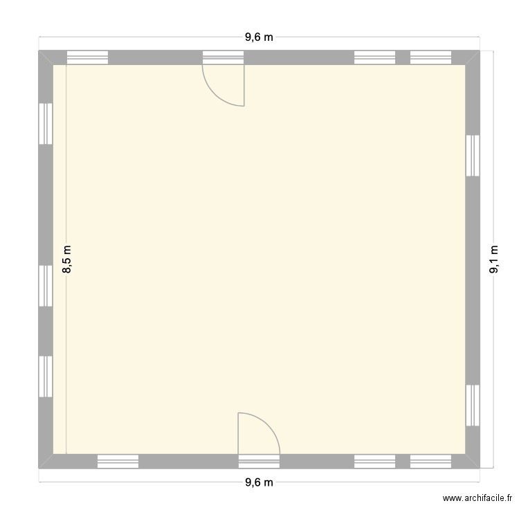 Plan_IDI. Plan de 1 pièce et 76 m2