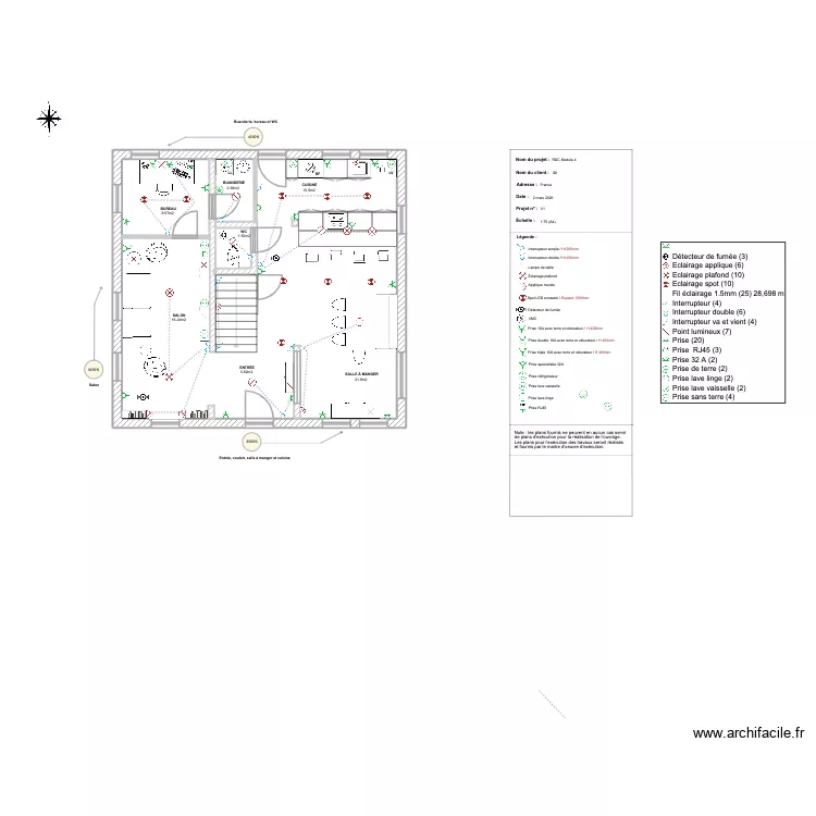 Plan_IDI. Plan de 1  et 76 m²