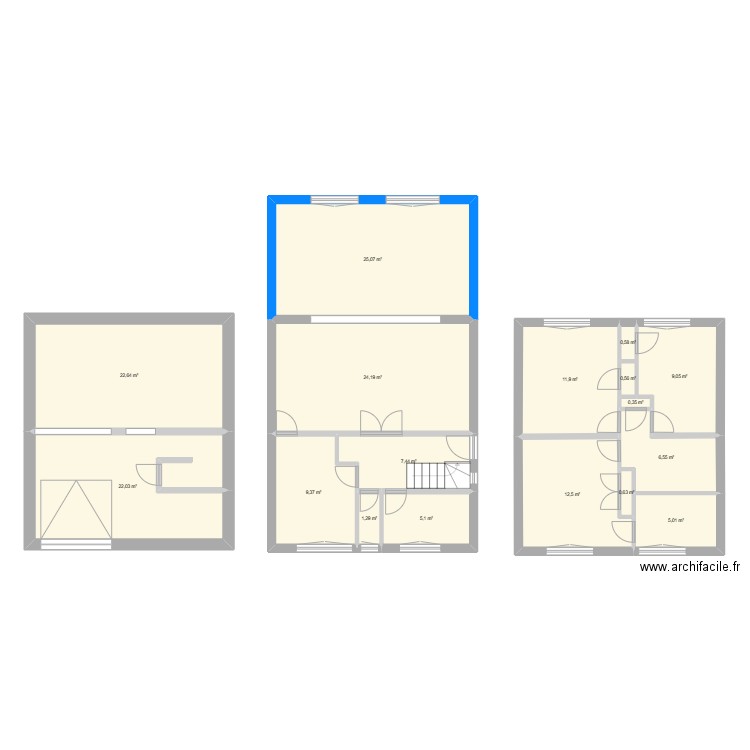 Colonel Fabien. Plan de 17 pièces et 164 m2