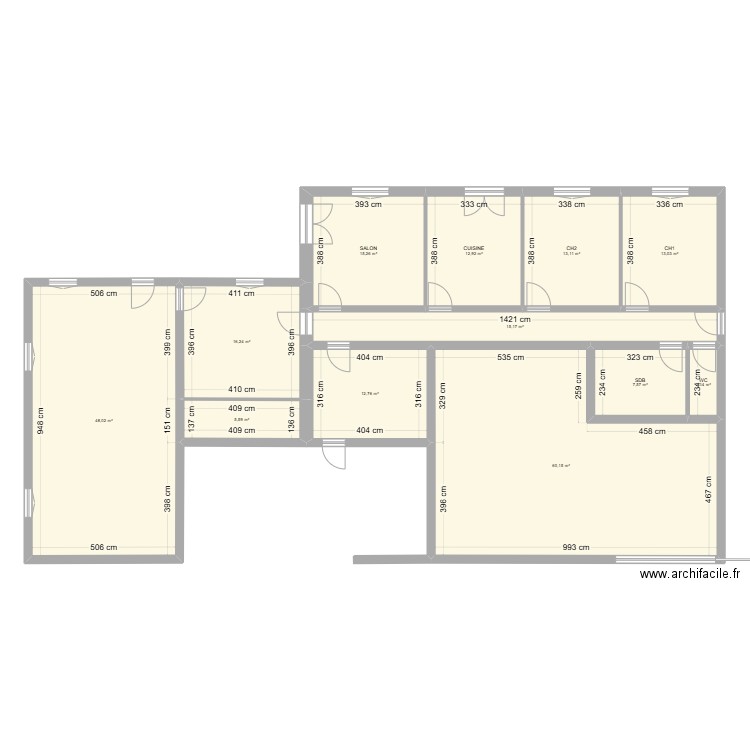 planl 24/12/11. Plan de 12 pièces et 222 m2
